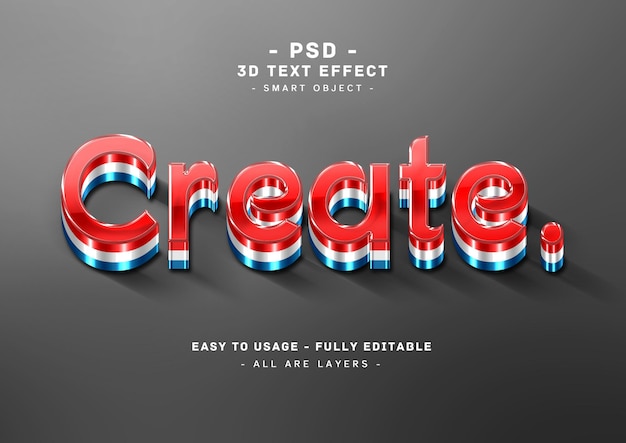 Criar efeito de estilo de texto 3d