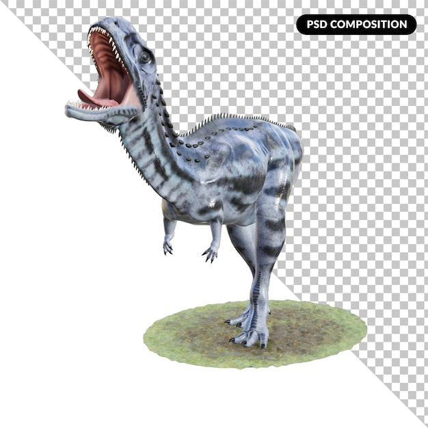 PSD criatura de dinosaurio aislado 3d