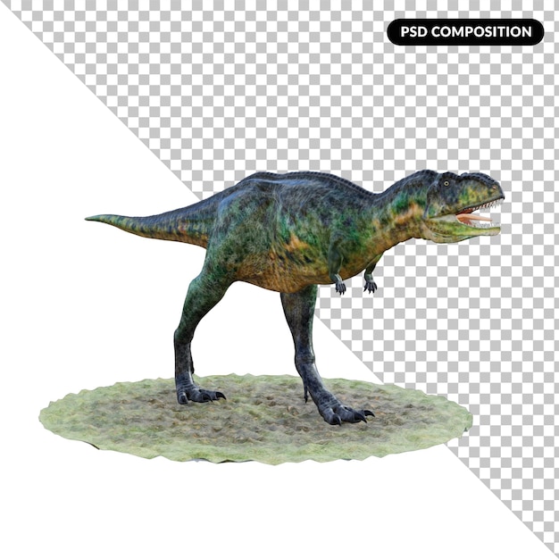 PSD criatura do dinossauro isolada 3d