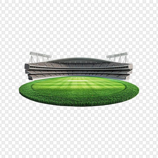Cricket-Stadion 3D-Rendering isoliert auf durchsichtigem Hintergrund