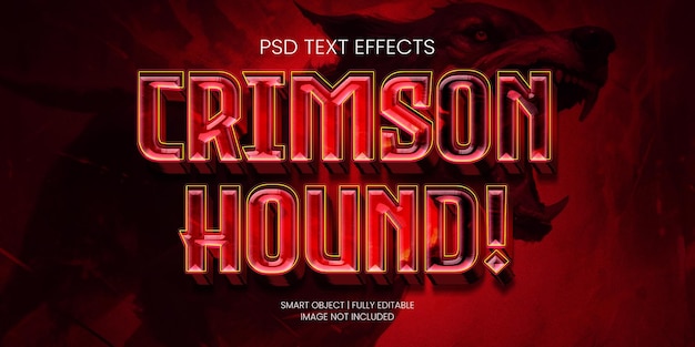 Crimson hound-texteffekt