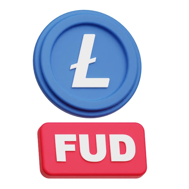 cripto moneda icono 3D aislado en el fondo blanco