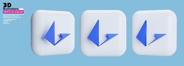 Criptografia 3D, Loopring De Ícones 3D PNG