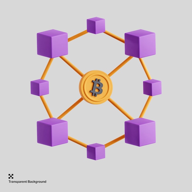 PSD criptomoneda blockchain 3d