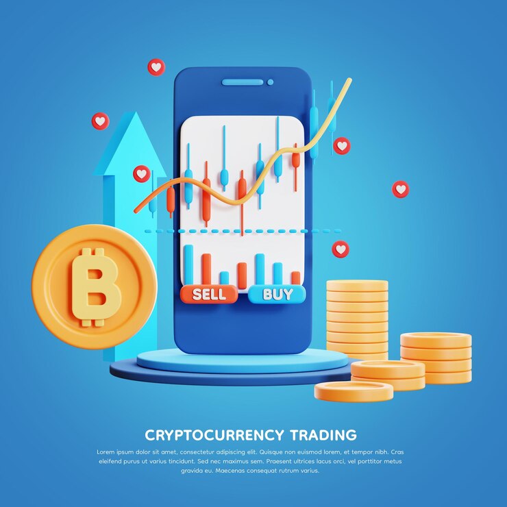 PSD criptomoneda de ilustración 3d