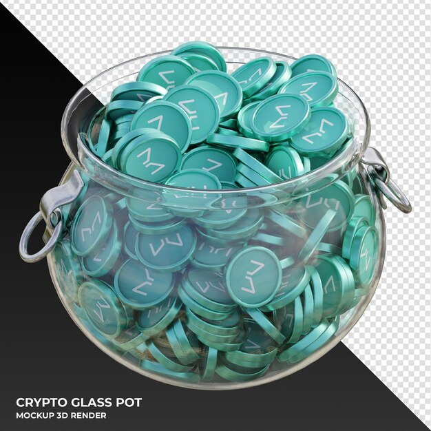 Criptomoneda Maker MKR Bote de vidrio transparente