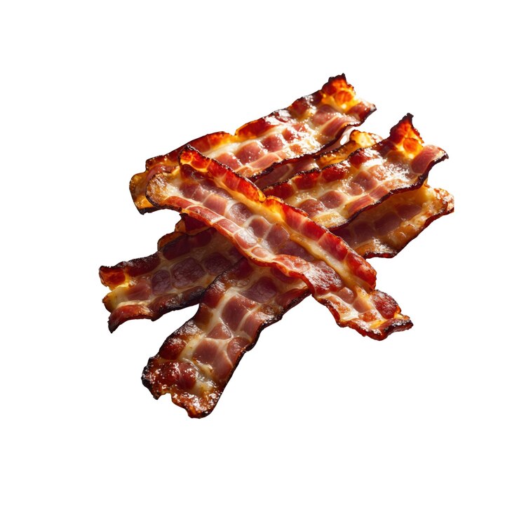 PSD crispy bacon strips ready for breakfast