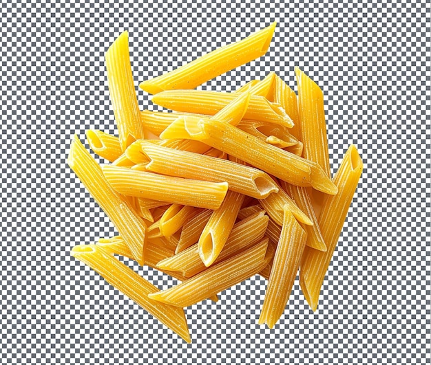 Crispy Raw Penne isolato su uno sfondo trasparente