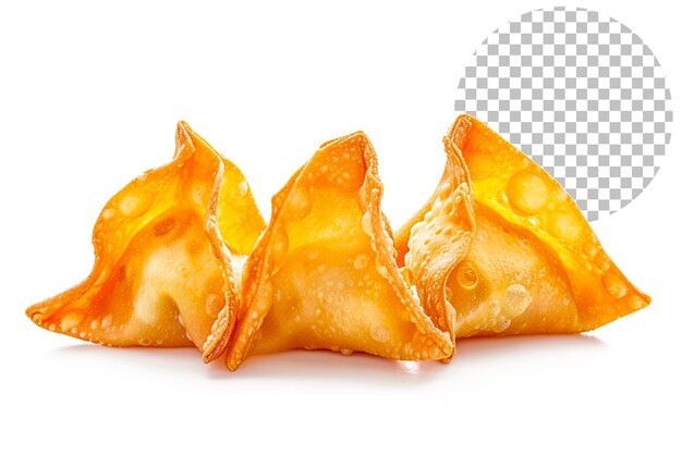 PSD crispy wonton waterfall wontons fritos a la perfección servidos en un fondo transparente