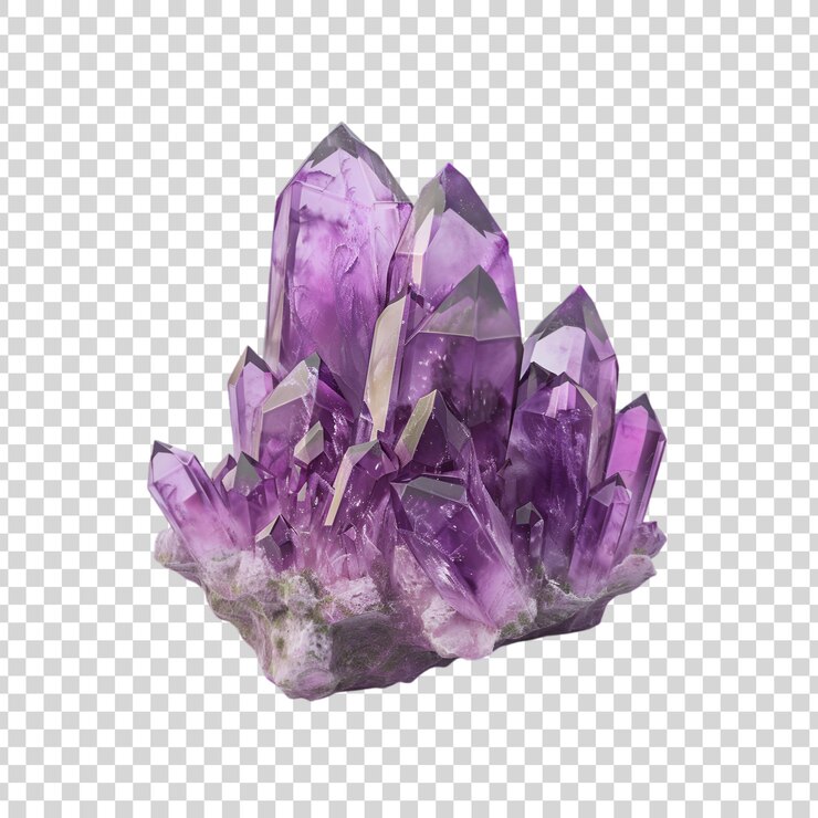 PSD cristal roxo isolado sobre um fundo transparente