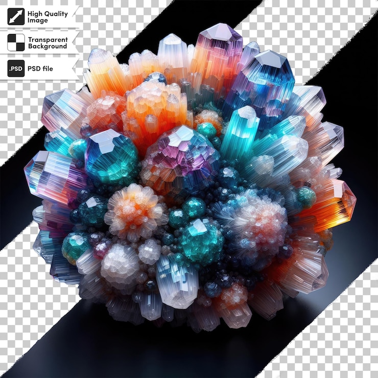 PSD cristales de psd sobre un fondo transparente