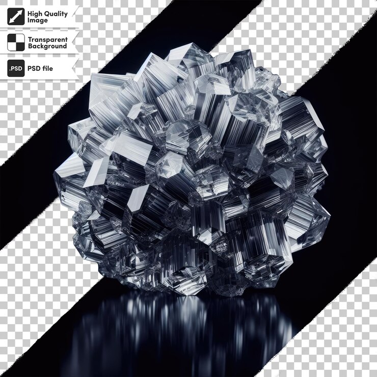 PSD cristales de psd sobre un fondo transparente