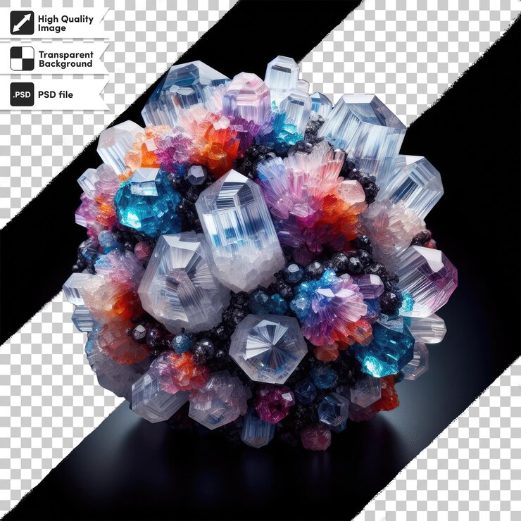 PSD cristales de psd sobre un fondo transparente