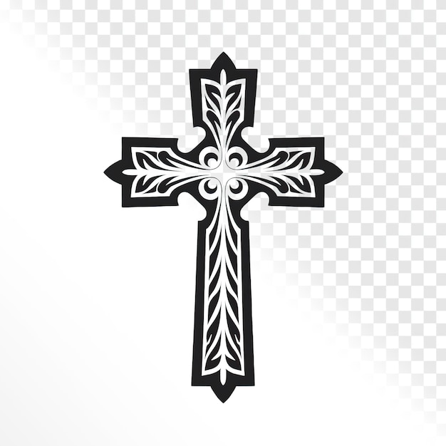 croce di materiale religioso su uno sfondo trasparente