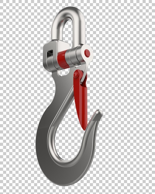 Crochet de grue isolé sur un fond transparent illustration de rendu 3D