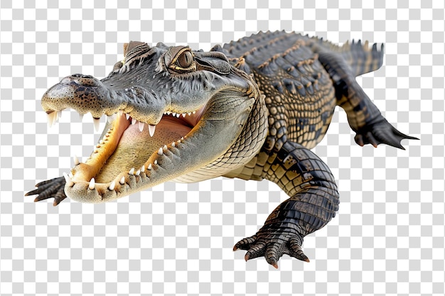 PSD crocodilo isolado em fundo transparente png