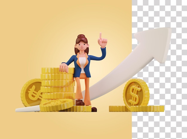 Croissance Financière Illustration 3d