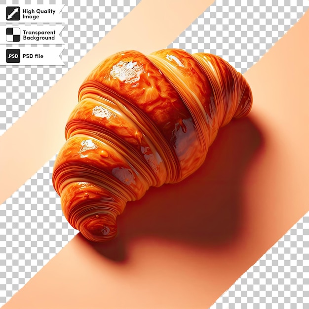 Croissant de chocolate psd sobre un fondo transparente