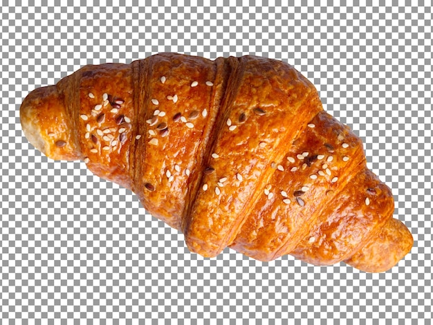 PSD croissant crocantes frescos isolados em fundo transparente