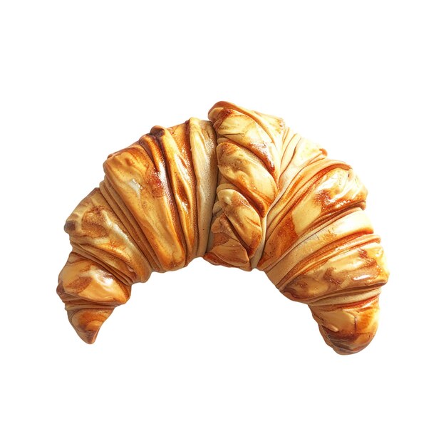 PSD un croissant avec un croissant dessus