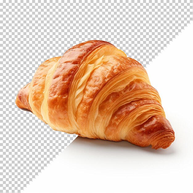 PSD un croissant frais et savoureux sur un fond transparent