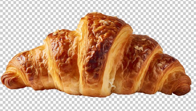 Croissant fresco aislado sobre un fondo transparente