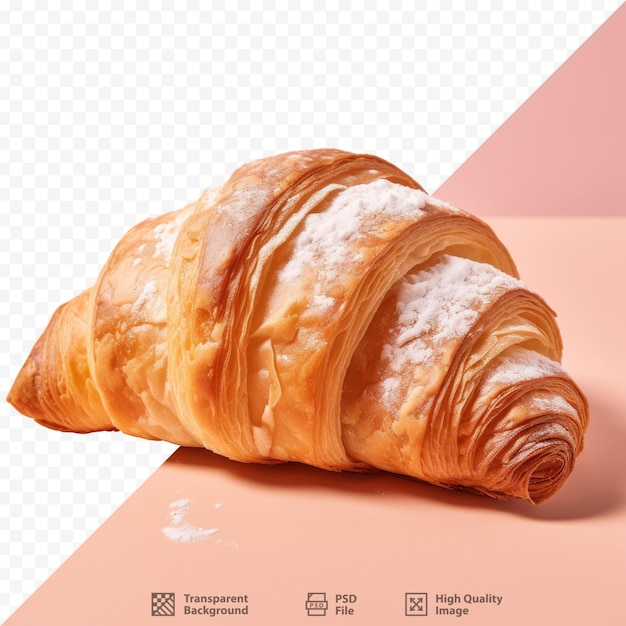 un croissant avec une image d'un croissant sur un fond transparent.