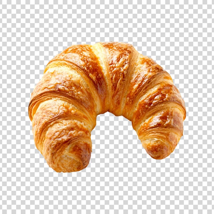 PSD un croissant sobre un fondo transparente