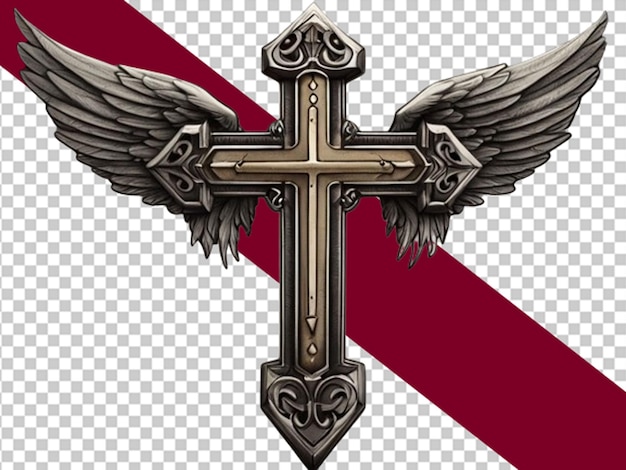 PSD une croix avec des ailes d'ange.