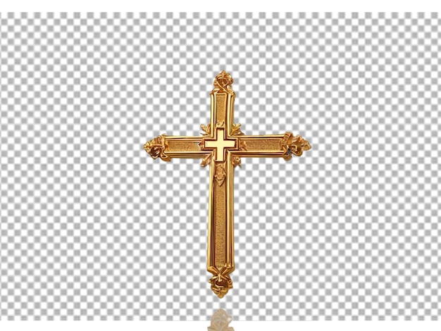PSD une croix d'église sur un fond transparent
