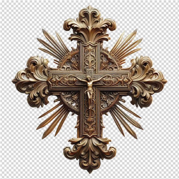 PSD une croix avec le mot aigle dessus