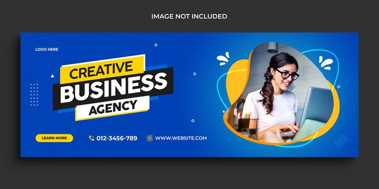 Cronograma de promoção de marketing de negócios digitais Facebook e modelo de capa de mídia social