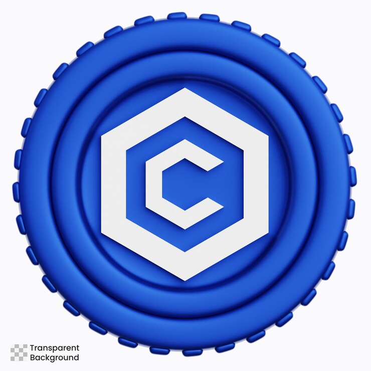 PSD cronos cro coin 3d illustration