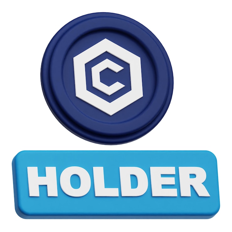PSD cronos token criptográfico ícone 3d isolado no fundo branco