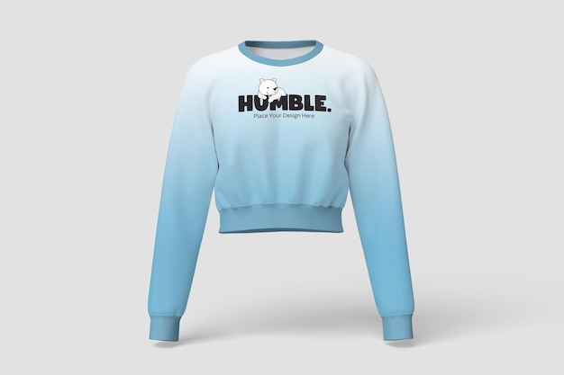 Crop top front view mockup