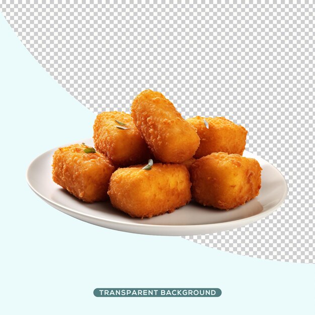 Croquetas de bacalao salado en un plato