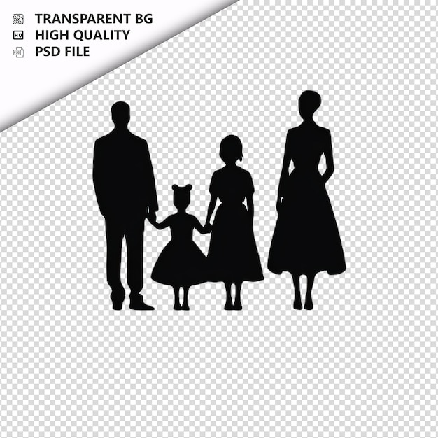 PSD cruel black family flat icon estilo de fondo blanco aislado