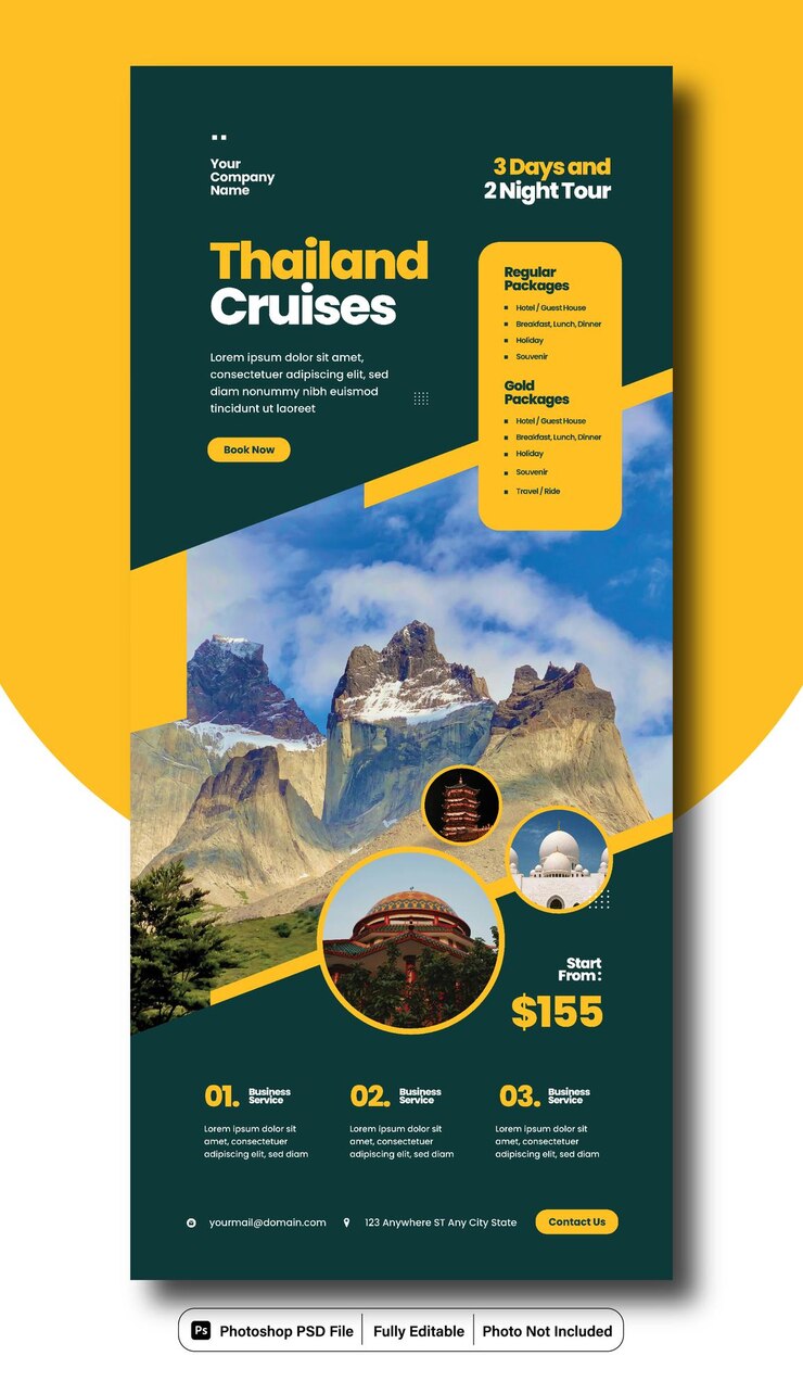 PSD cruises roll up banner