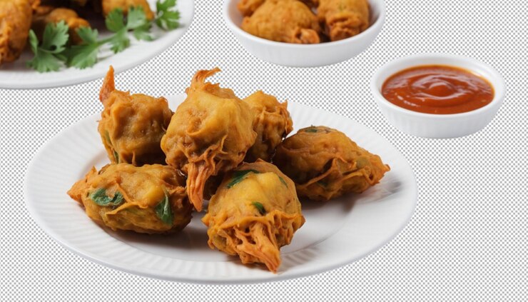 PSD el crujiente picante de pakora que golpea bien