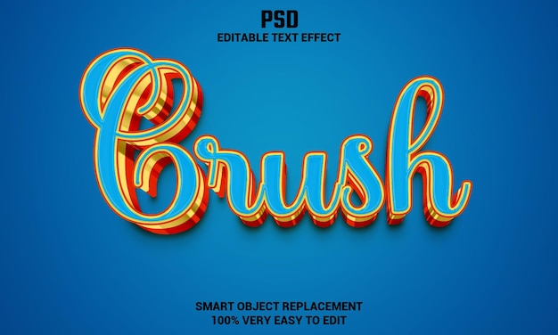 Crush 3d Effet De Texte Modifiable Avec Arrière-plan Psd Premium