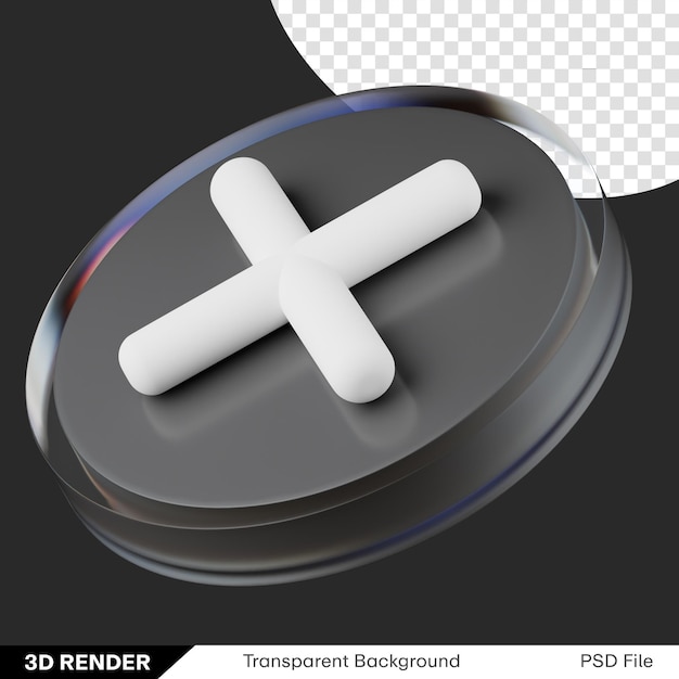 Cruz y cancelar marca en blanco y negro 3d png imagen transparente
