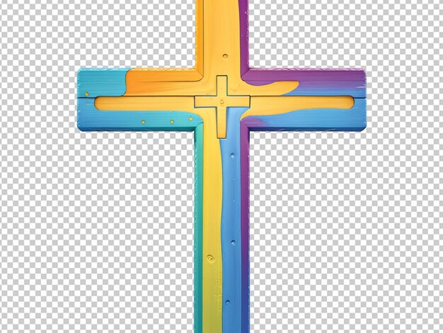 Cruz cristã 3d colorida