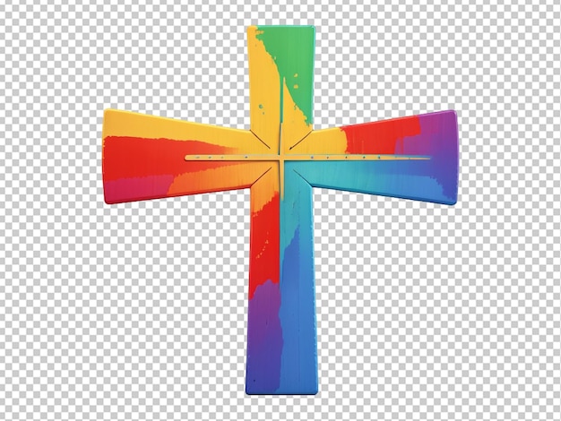 cruz cristã colorida