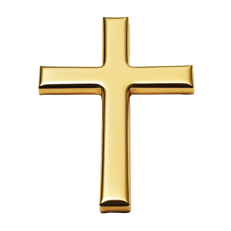 PSD cruz cristiana metálica de oro