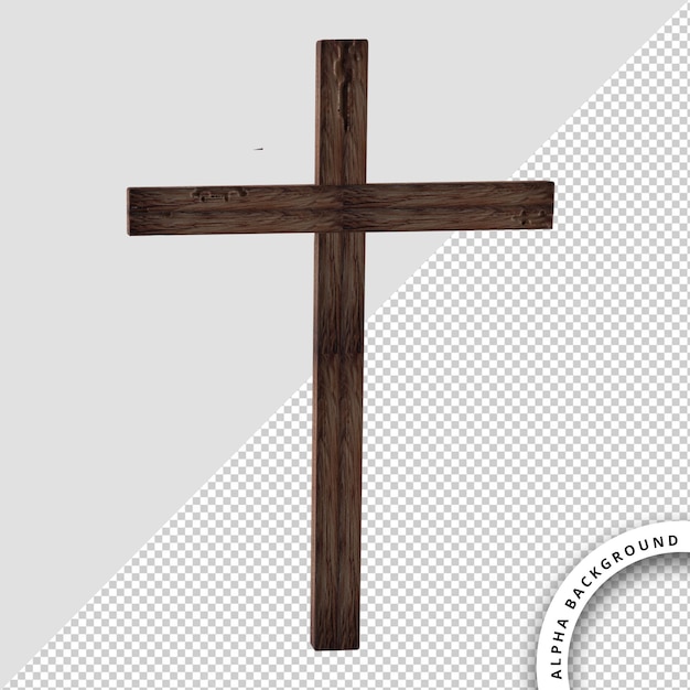 PSD una cruz para el cristianismo 3d render