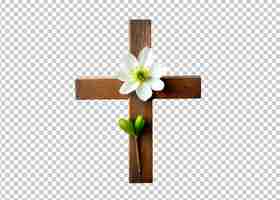 PSD cruz crucificada símbolo religioso cristão isolado em fundo transparente