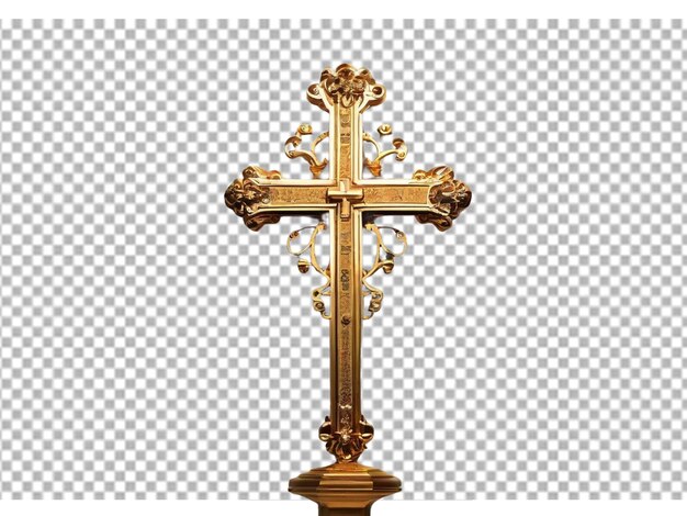 Cruz de la iglesia sobre un fondo transparente