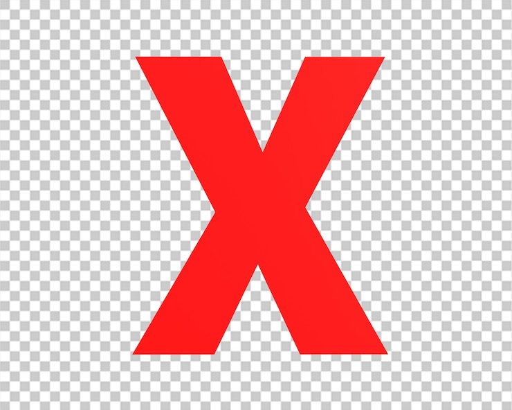 PSD cruz marca mal signo 3d