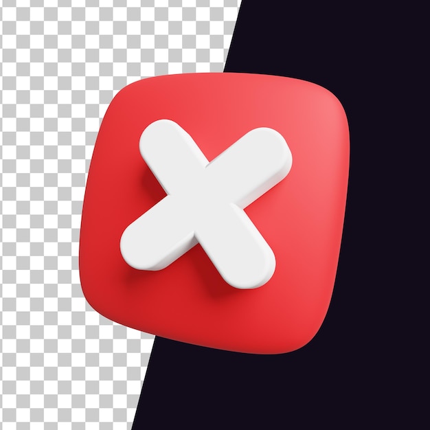 Cruz símbolo ícone 3d
