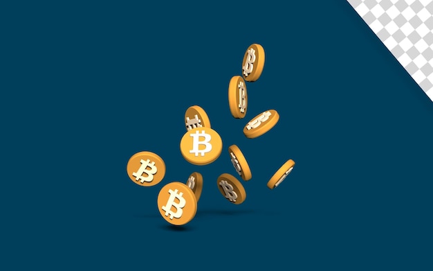 Crypto Coin Bitcoin BTC moneta illustrazione creativa